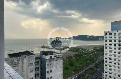Cobertura em santos 4 suítes 4 vagas frente mar, triplex