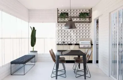 Descubra a elegância à beira-mar 2 suítes, varanda gourmet e terraço estendido no boqueirão, santos