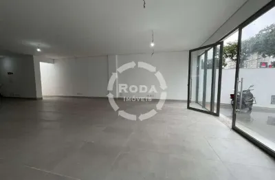 Loja nova para locação, 292m², na vila mathias, em santos/sp.