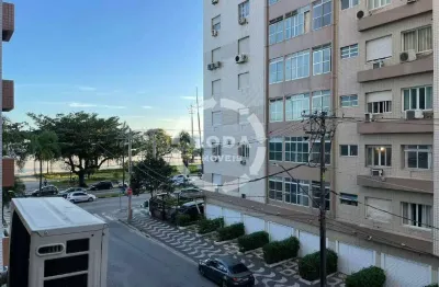 Apartamento alto padrão, totalmente reformado, com vista mar, 3 dormitórios, 1 suíte, dependência completa, na vila rica, em santos/sp.