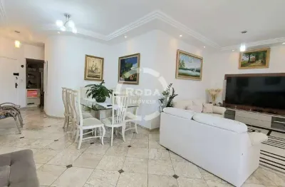 Apartamento com 2 suítes à venda, 125m² - gonzaga - uma quadra da praia