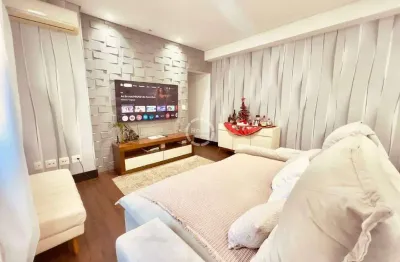Apartamento com 3 domitórios e mobiliado para alugar em santos em frente ao mar