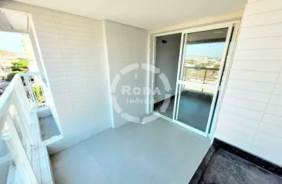 Apartamento novo com 1 suíte e varanda gourmet à venda na aparecida, santos