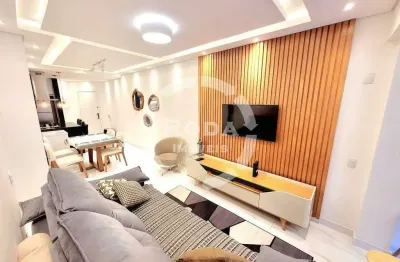 Apartamento reformado com 3 dormitórios (2 suítes) a 100m da praia – aparecida, santos