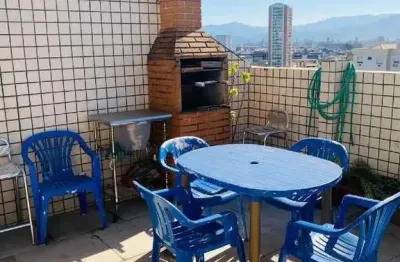Excelente cobertura triplex 3 dormitórios 142m² no bairro do boqueirão - santos - sp