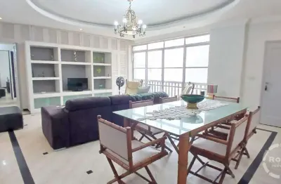 Locação de apartamento, 3 dormitórios, frente a praia do gonzaga, em santos-sp