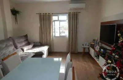 Casa sobreposta alta à venda, 2 quartos, 1 vaga, santa maria - santos/sp