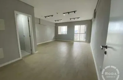Sala comercial de 42m² nova para locação em santos!!!!