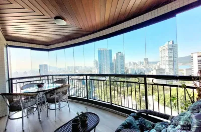 Apartamento mobiliado à venda com vista para o mar, 225 m², 3 dormitórios, aparecida – santos/sp