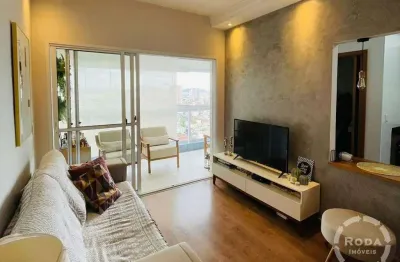 Apartamento 1 dormitório com lazer completo 1 vaga demarcada à venda no boqueirão - santos. s.p.