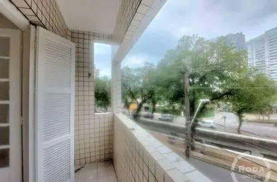 Apartamento 3 dormitórios de frente com sacada para alugar no embaré – santos/
