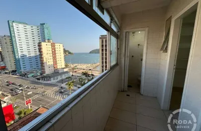 Apartamento com vista para o mar em são vicente, 89 m², 2 quartos (1 suíte)