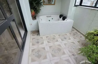 Apartamento duplex à venda – reformado, com hidromassagem e 1 vaga – meia quadra da praia – embaré, santos/sp – r$ 600.000,00