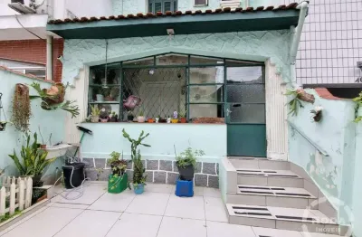 Sobrado geminado com 2 dormitórios à venda no campo grande- santos- s.p