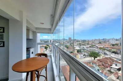 Lindo apartamento com 1 dormitório , porteira fechada para alugar no boqueirão em santos - s.p.