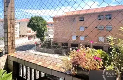 Apartamento de frente com 3 dormitórios com sacada à venda no embaré – santos/sp