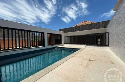 Casa sobreposta alta com 3 suítes, piscina e salão de festas em embaré, santos