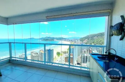Apartamento com vista mar em andar altíssimo, 77 m², 2 dormitórios (1 suíte) e varanda gourmet.