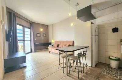 Flat de 1 suíte à venda com vista mar, lazer completo - Boqueirão, Santos/SP