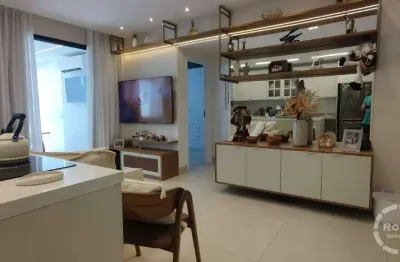 Apartamento 83 m² com 2 suítes, varanda gourmet e vista mar em Aparecida, Santos – aceita financiamento