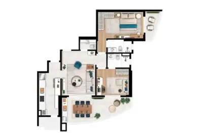 Apartamento – 2 suítes – Ponta da Praia – Santos – Andar alto | Lazer resort | Preço abaixo da tabela