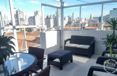 Cobertura residencial 3 suítes com 2 vagas no Boqueirão, Frente – Santos