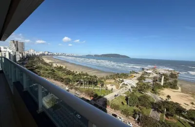Apartamento alto padrão de 3 suítes, próximo a praia, vista mar e lazer completo - José Menino, Santos/SP