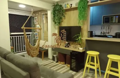 Apartamento à venda com 65m² e 2 quartos, lazer e sacada gourmet
