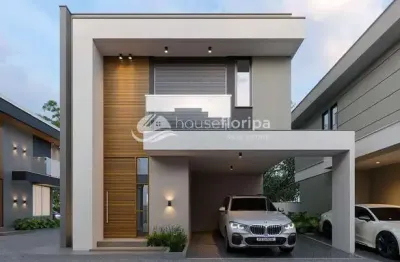 Incrível casa individual com uma suíte e duas demi-suites, moderna, dentro de condomínio à venda, s