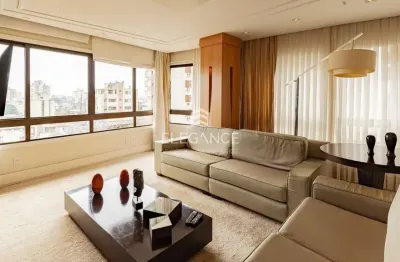 Elegance imóveis vende maravilhoso apartamento, 1 por andar com 3 suítes, dependência e 3 vagas de garagem/box. petrópolis - porto alegre