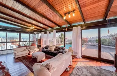 Elegance imóveis vende cobertura com 483 m2 privativos, 3 dormitórios, suíte, piscina, 4 vagas box garagem auxiliadora porto alegre.