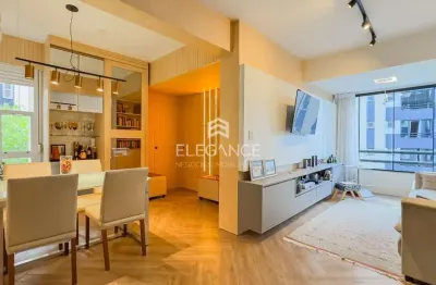 Elegance imóveis vende apartamento semi-mobiliado com 74 m2, 2 dormitórios suíte, 1 vaga box garagem boa vista porto alegre.