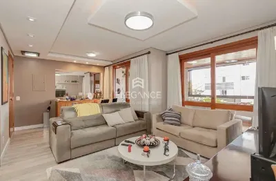 Apartamento mobiliado para comprar com 3 dormitórios suíte 125 m2 privativos, 2 vagas box/garagem jardim planalto porto alegre. elegance imóveis