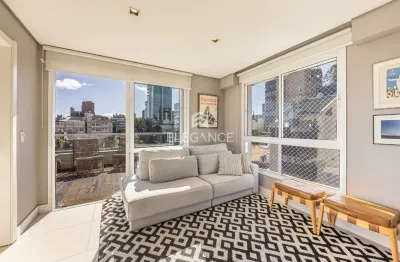 Cobertura de luxo na auxiliadora com 2 quartos, 1 suíte, 3 vagas e 124m² em porto alegre-rs.