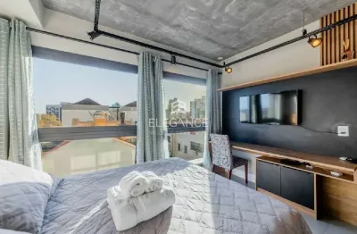 Imperdível apartamento à venda em Petrópolis, Porto Alegre-RS: 1 quarto, 1 suíte, 3 banheiros, 1 vaga, 28,41 m².