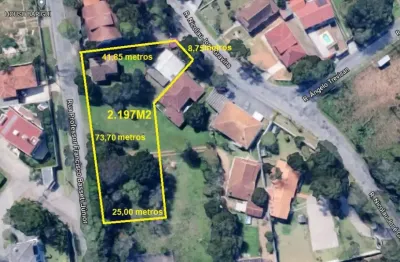 Área de 2.197m2 zr1 - cascatinha 1.500 metros parque barigui