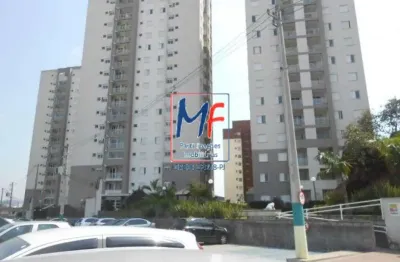 Excelente apto em carapicuíba, 52,85m² de área útil, 2 dormitórios, living 2 ambientes, varanda gourmet e 1 vaga de garagem. ref. 17.196