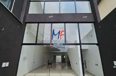Excelente prédio comercial s. andré, 210 m² a.u., terreno 160 m2, 2 pavimentos, pé direito duplo,  acabamento em porcelanato, 4 banheiros,  vagas de visitantes (ref 19.901)