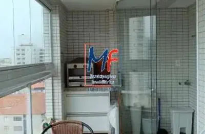 Excelente apto na praia grande/sp, 2 dormitórios (1 suíte),  sala, cozinha, varanda,1 vaga, lazer. prox. av. pres. castelo branco, a 30m da praia do caiçara (ref 19.981)