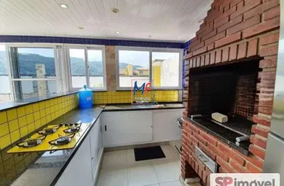 Excelente apto cobertura no guarujá sp, com 160m² a.u., 3 dormitórios (2 suítes), sala, cozinha, varanda, piscina e churrasqueira privativas, 1 vaga (ref 19.993)