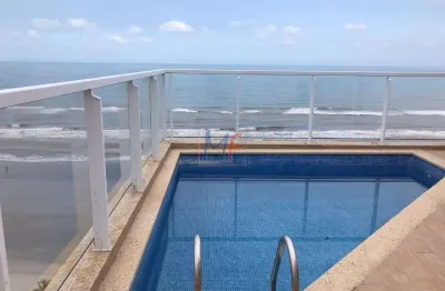 Excelente apto cobertura no centro de mongaguá/sp, 180 m² a.u., 2 dormitórios (1 suíte), churrasqueira, sala para jogos e festas, piscina privativa, 2 vagas (ref 17.479)