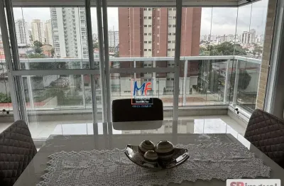 Excelente apto v. américa, santo andré , 132m² a.u., 3 suítes, varanda envidraçada, escritório, 3 vagas, lazer (ref 20.562)