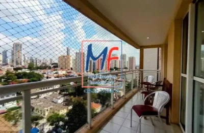 Excelente apto na vila gomes cardim, com 125m² a.u., 3 dormitórios (3 suítes), sala, cozinha, lavanderia, varanda, 3 vagas, lazer. prox. rua cantagalo (ref 21.044)