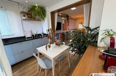 Excelente apto no centro de santo andré/sp, com 63m² a.u., 2 dormitórios (1 suíte), sala, cozinha, escritório, varanda envidraçada, 1 vaga, lazer (ref 20.563)