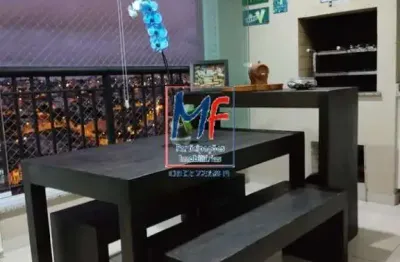 Excelente apto na vila curuçá, santo andré/sp, com 85m² a.u., 3 dormitórios (1 suíte), sala, cozinha, área de serviço, varanda gourmet, 2 vagas, lazer (ref 21.232)