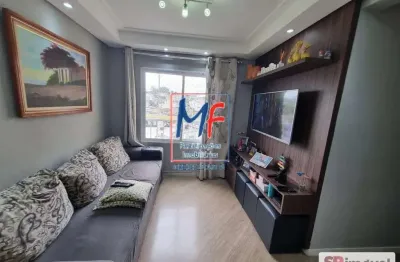 Excelente apto no parque erasmo assunção, santo andré/sp, com 50m² a.u., 2 dormitórios, sala, cozinha, área de serviço, 1 vaga, lazer (ref 21.237)
