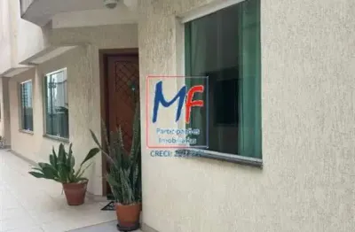 Excelente sobrado em cond. fechado na vila scarpelli, santo andré/sp, 188m² a.u., 3 dormitórios (1 suíte), sala, cozinha, depósito, churrasqueira, 3 vagas  (ref 21.246)