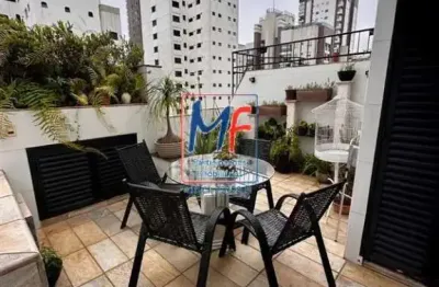 Excelente apto cobertura na vila regente feijó, com 188m² a.u., 3 dormitórios (1 suíte), sala, cozinha, lavanderia, terraço, churrasqueira, piscina, 3 vagas, lazer (ref 21.260)