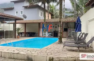 Excelente casa térrea em maresias, são sebastião/sp, com 150m² a.u., 4 dormitórios (2 suítes), sala, cozinha, lavabo, churrasqueira, piscina, 5 vagas (ref 21.267)