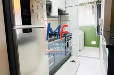 Excelente apto na vila curuçá, em santo andré/sp, com 61 m² a.u., 3 dormitórios (1 suíte), sala, cozinha, lavanderia, varanda gourmet, 2 vagas, lazer (ref 21.466)